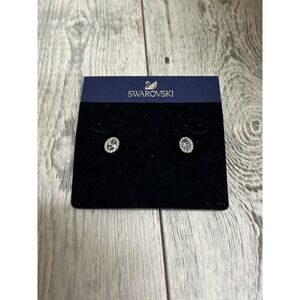 NEW SWAROVSKI Brand Lavender White Crystal‎ Pierced Stud Earrings